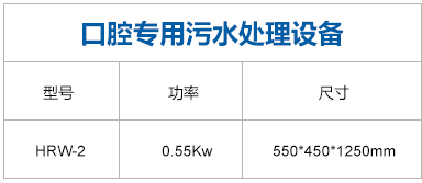 口腔专用污水处理设备参数