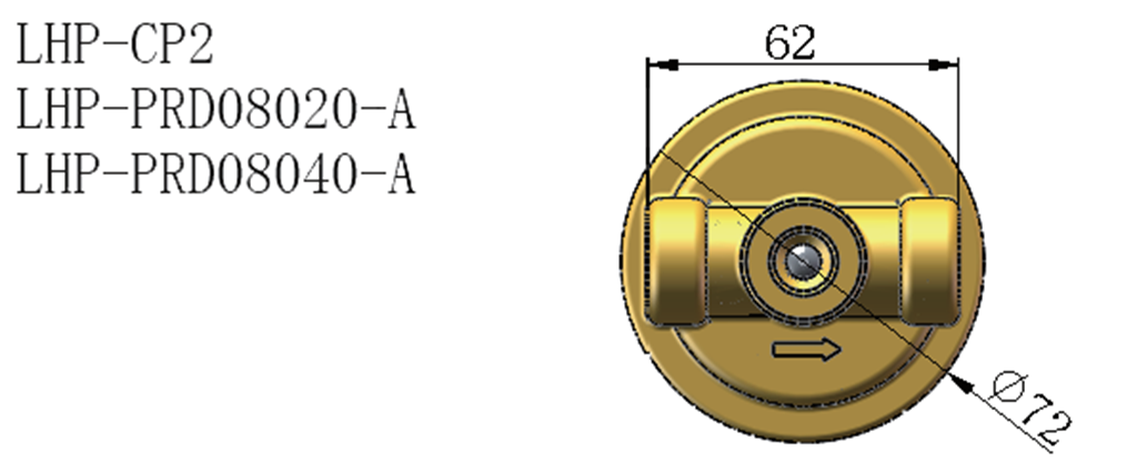 螺杆空压机配件——LHP-CP2/PRD0802/40-A高压正比例阀外形尺寸图